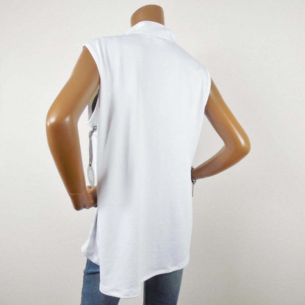 CHICO'S Zenergy Golf New Top XL Sz 3 Stay Cool Shirt Stretch Rhinestone Zipper - Picture 9 of 11